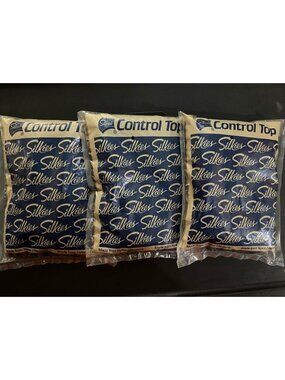 Vintage Silkies Queen Control Top Pantyhose X-Large Black 758 Lot of 3 1980s